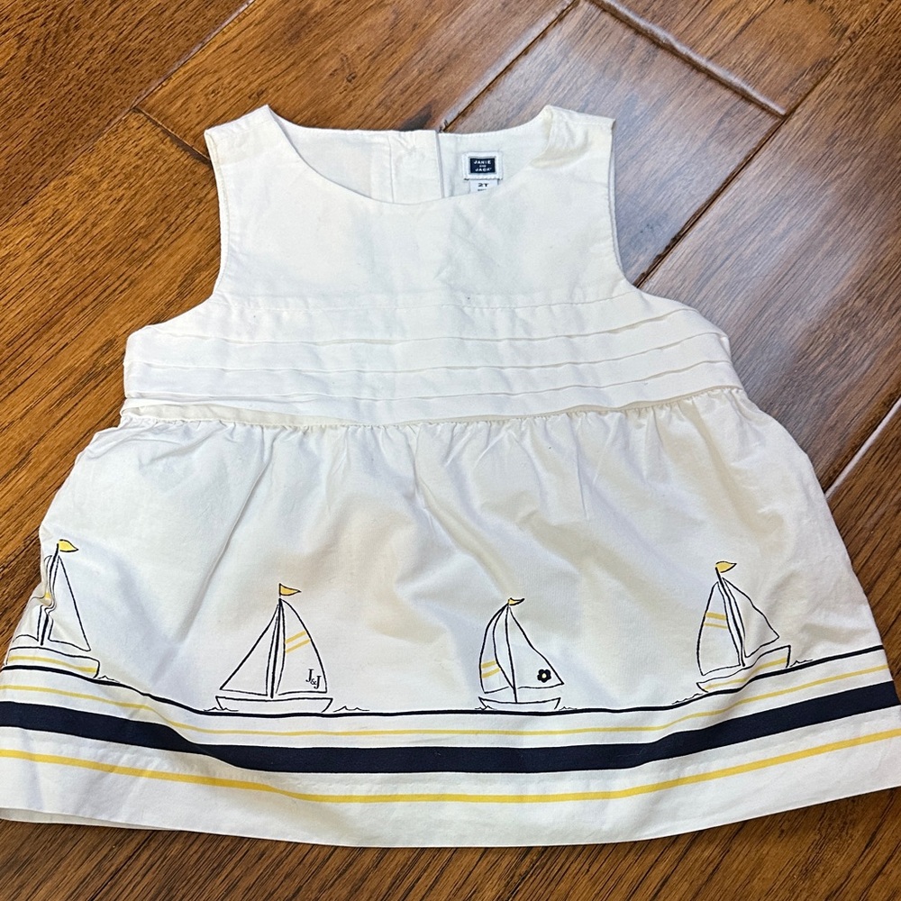 Sailboat Print Sleeveless Blouse